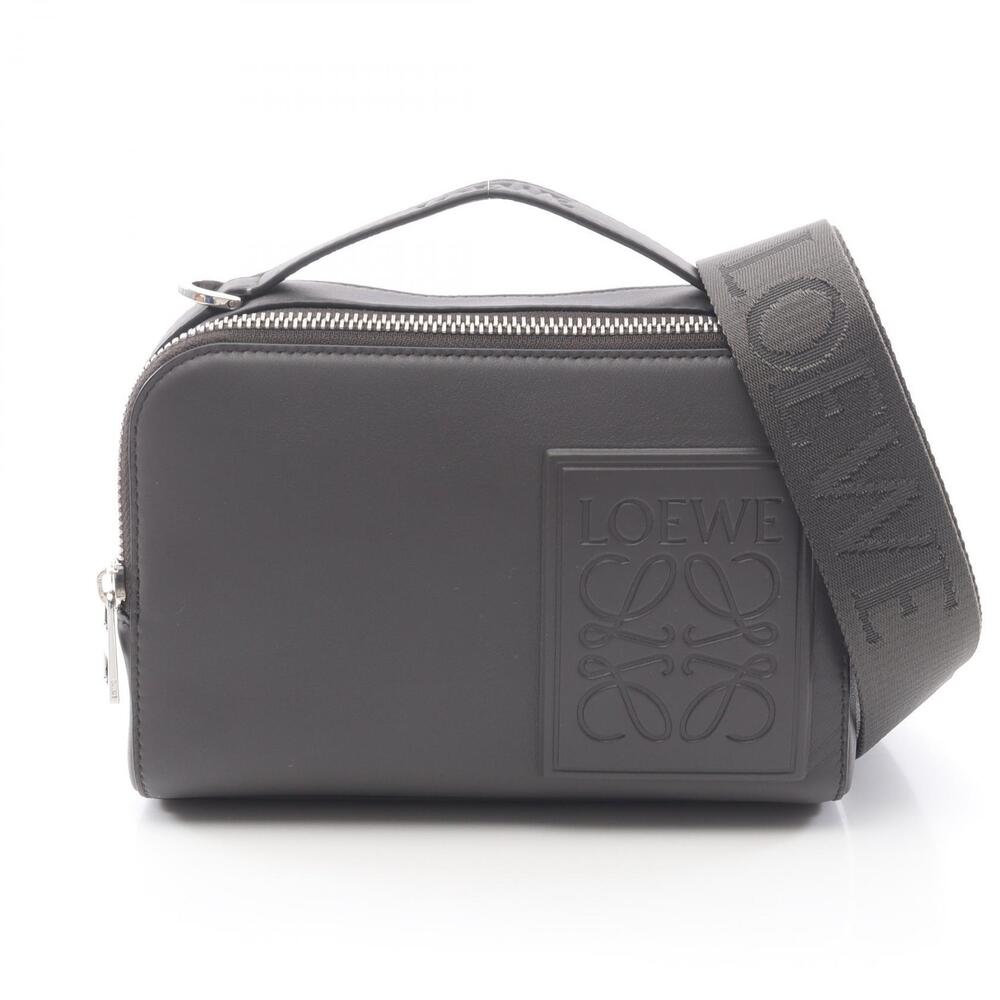 Loewe Crossbody Camera Bag Shoulder Leather Gray